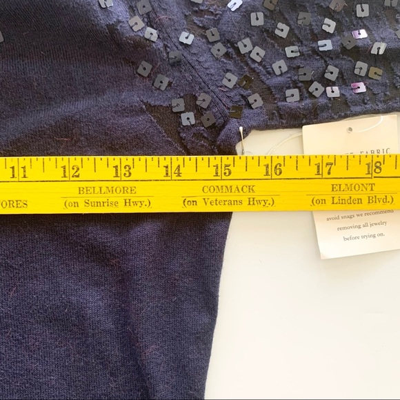 🌸New🌸VS Moda International Sequin Navy Sweater M - Picture 8 of 10